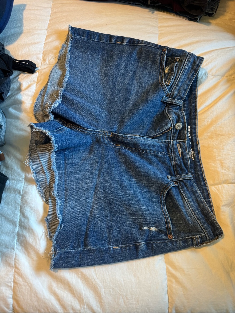 Old Navy Blue Frayed Hem Denim Cutoff Shorts